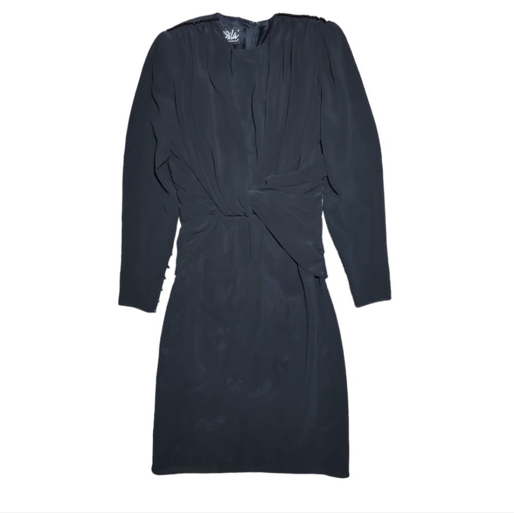 Vintage Ursula Of Switzerland Front Wrap Tie Dress Size 8